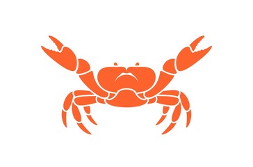Crab logo. Isolated crab on white background