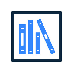 Library, bookshelf icon. Simple style vector EPS.