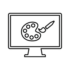 Creative, paint, art line icon. Outline vector.