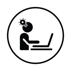 Idea, creativity icon. Black vector EPS