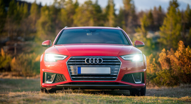 Audi a4 professional car photography outdoors in nature. Cars and automobile concept.