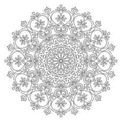 Elegant floral mandala design.