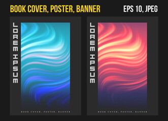 Book Cover for the Web Presentation.  Colorful postcard. Square poster, flyer, music banner, brochure, leaflet, dvd, cd.  Digital texture. Gaming background. Geometric twist.  Colorful Vector  