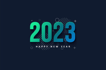 2023, Happy New Year Background illustration