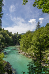 Blick auf die Soca in Slowenien