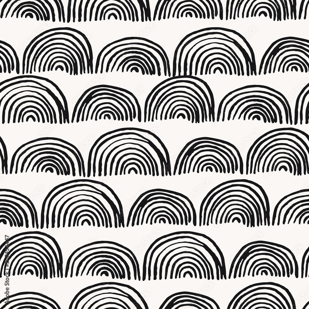 Poster seamless abstract hand drawn pattern