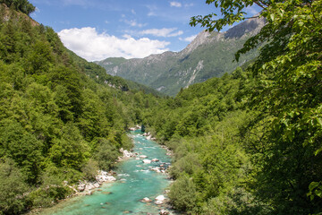 Panorama Soca-Tal Slowenien