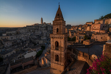 spectacular sunrise view of Matera 