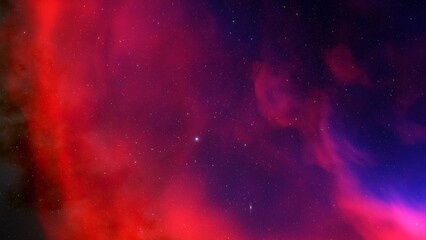 bright nebula, nebula in space, majestic red-purple nebula, beautiful space background 3D render