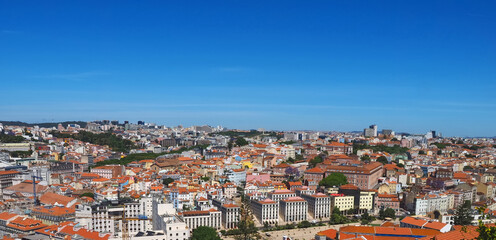 Fototapeta na wymiar panorama aerial of Lisbon in Portugal 