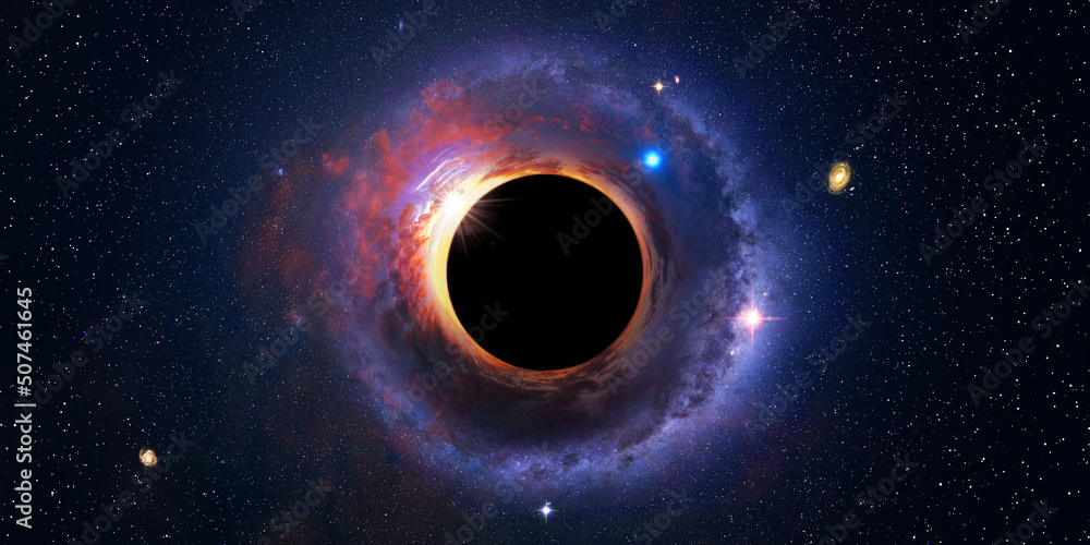 Wall mural black hole in space