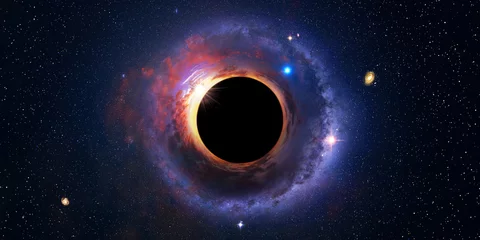 Door stickers Universe black hole in space