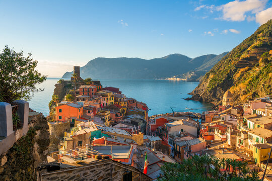 Vernazza, La Spezia, Liguria, Italy in the Cinque Terre region
