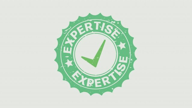Expertise stamp. Expertise round vintage grunge sign