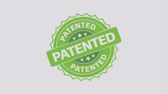 Patented stamp and stamping impact isolated animation. Patent pending, reserved, copyright and protection of intellectual property