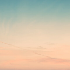 sunset background. sky with soft and blur pastel colored clouds. gradient cloud on the beach...