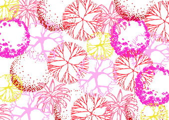 ARCHITECTURE TREES. COLORFUL PATTERN TEXTURE