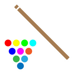 stick billiard icon