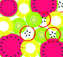 slices of summer fruit salad 