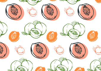 pattern food collection fruit and vegetables