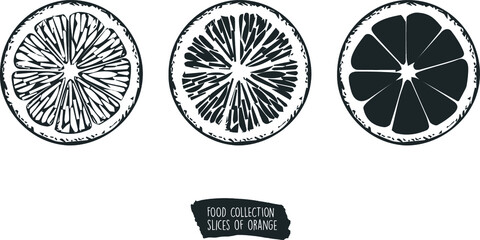 food collection ingredients orange slices