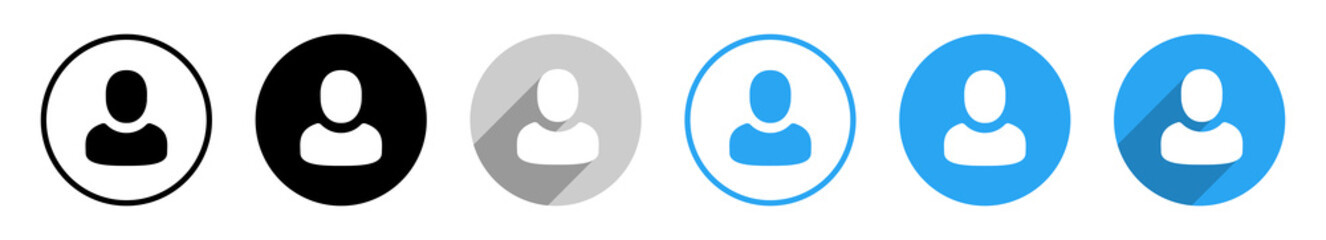 Benutzerprofil Vektor Icon Set