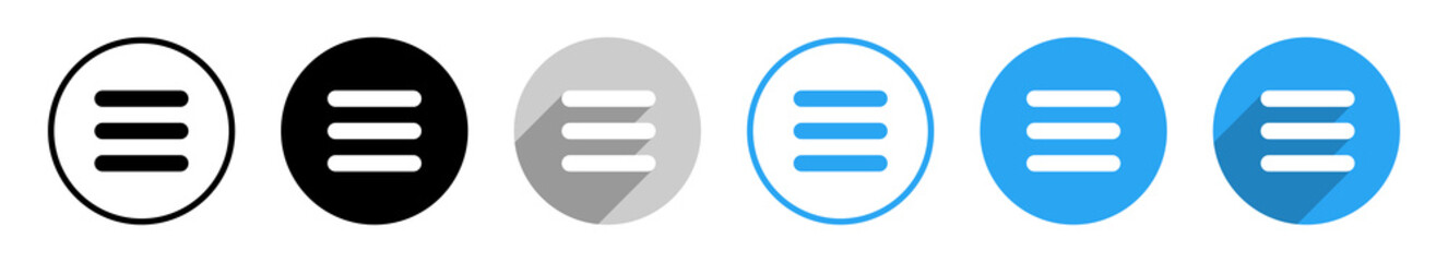 Obraz premium Dropdown Menü Vektor Icon Set