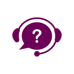 customer service. Support Service Icon. Headphone And Chat Vector Design.
