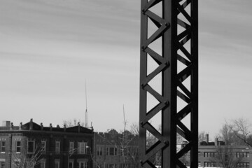 Naklejka premium Industrial steel truss.