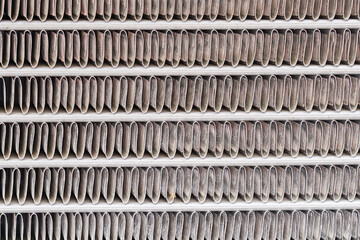 close-up view of the radiator. car radiator texture