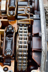 timing chain of car engine