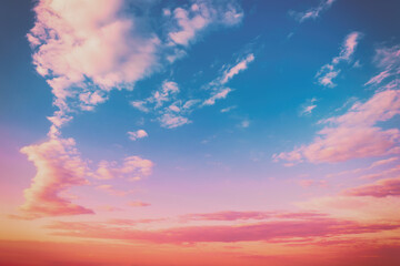 Colorful cloudy sky at sunset