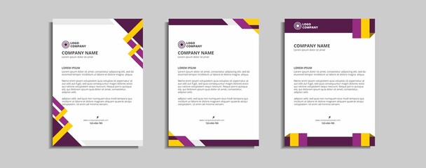 modern corporate letterhead template design