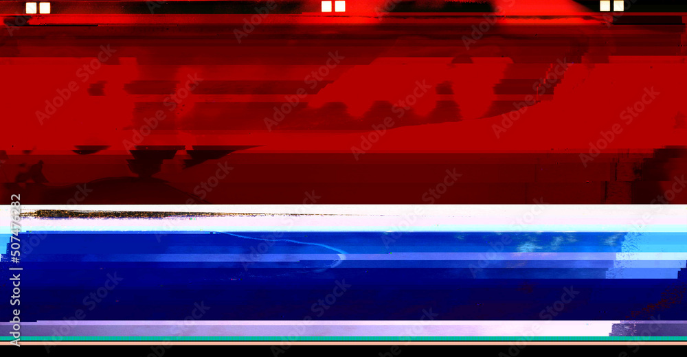 Aufkleber abstract corrupted graphics and psychedelic colors unique digital generated glitch art texture of no