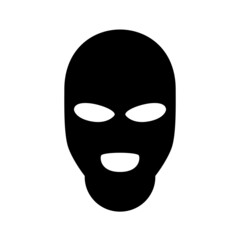 The sign of criminal mask. Isolated Vector Illustration.
