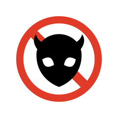 The sign of devil head. Isolated Vector Illustration.