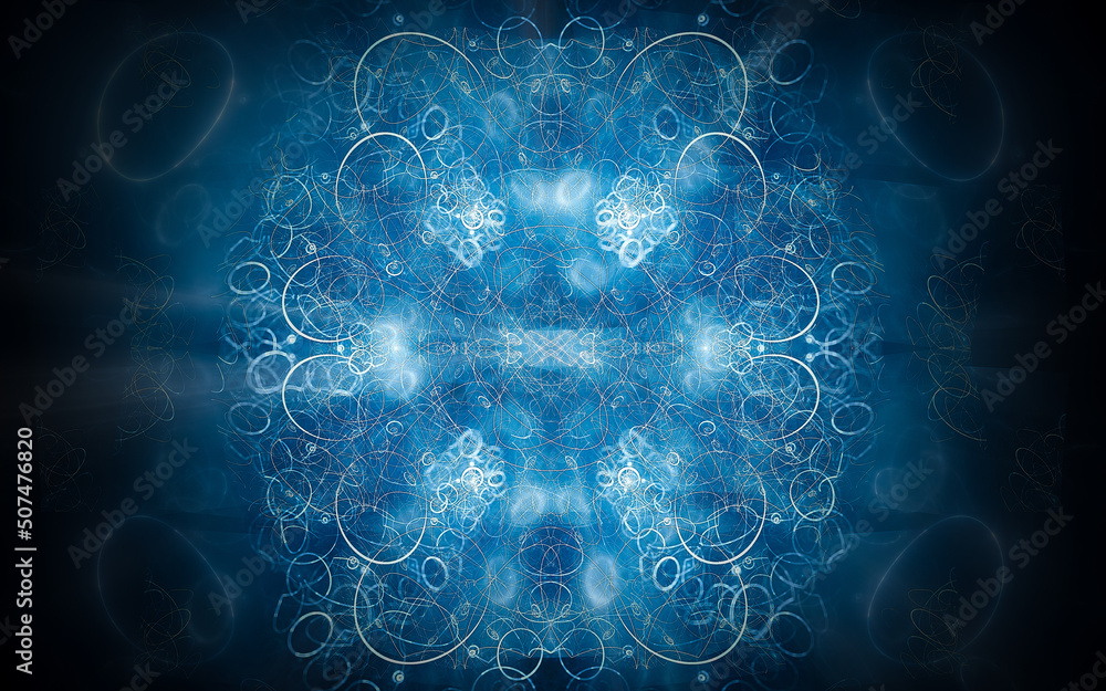 Poster digital illustration abstract image generated fractal background image wallpaper pattern of various 