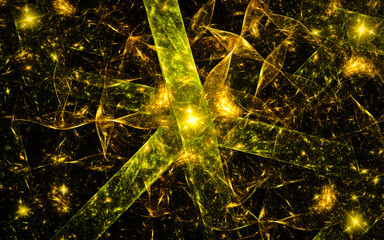 digital illustration abstract image generated fractal background image wallpaper pattern of various geometric shapes and lines of various colors for computer graphics or web design