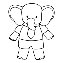 cartoon elephant hand drawn