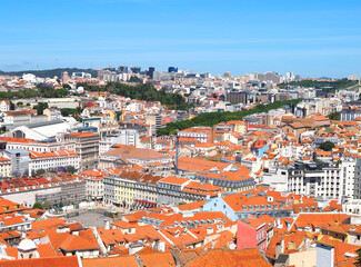 Fototapeta na wymiar Aerial view of Lisbon in Portugal 