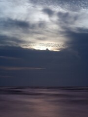 Fototapeta na wymiar cloudy sunset over the sea