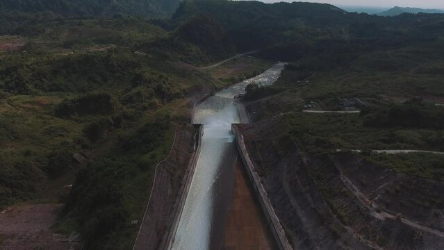 Jatigede Reservoir Dam Cimanuk River Sumedang, West Java, Indonesia