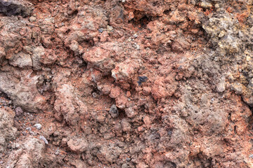 Colorful background volcanic rock near Teneguia. Volkan, La Palma Island