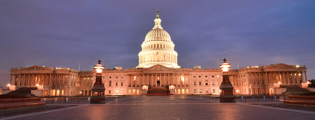 US Capitol Building at night - Washington DC United States
