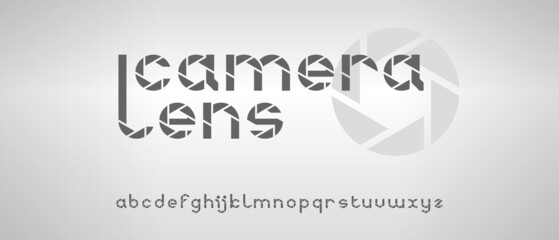 Fototapeta premium Modern creative alphabet with urban style template