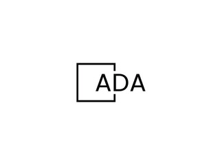ADA letter initial logo design vector illustration