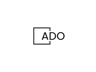 ADO letter initial logo design vector illustration