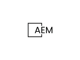 AEM letter initial logo design vector illustration