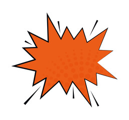 orange comic burst