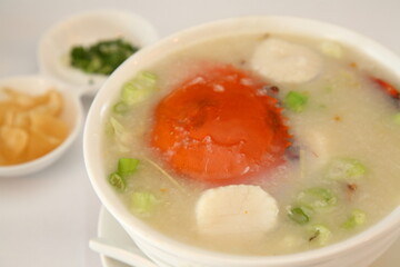 中国料理のカニ雑炊